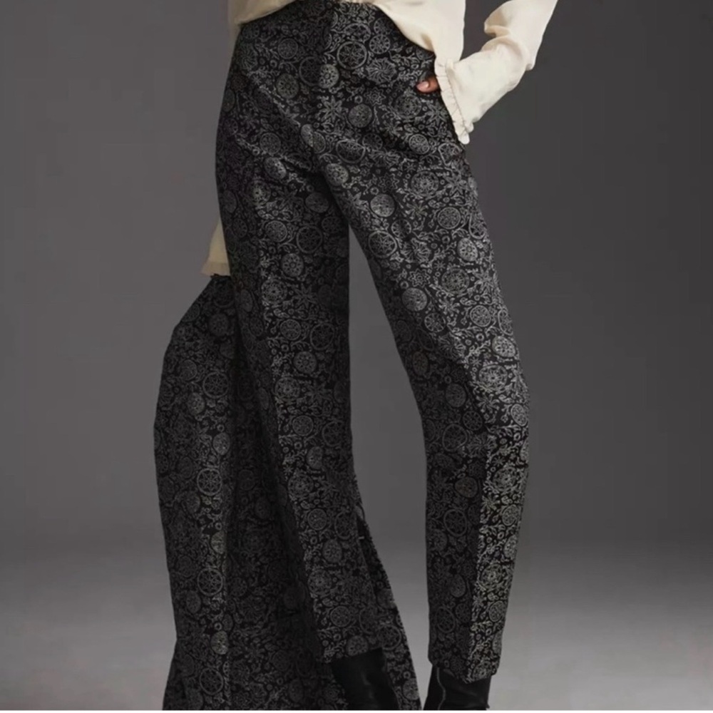 Scotch & Soda Black Brocade Ankle Pants